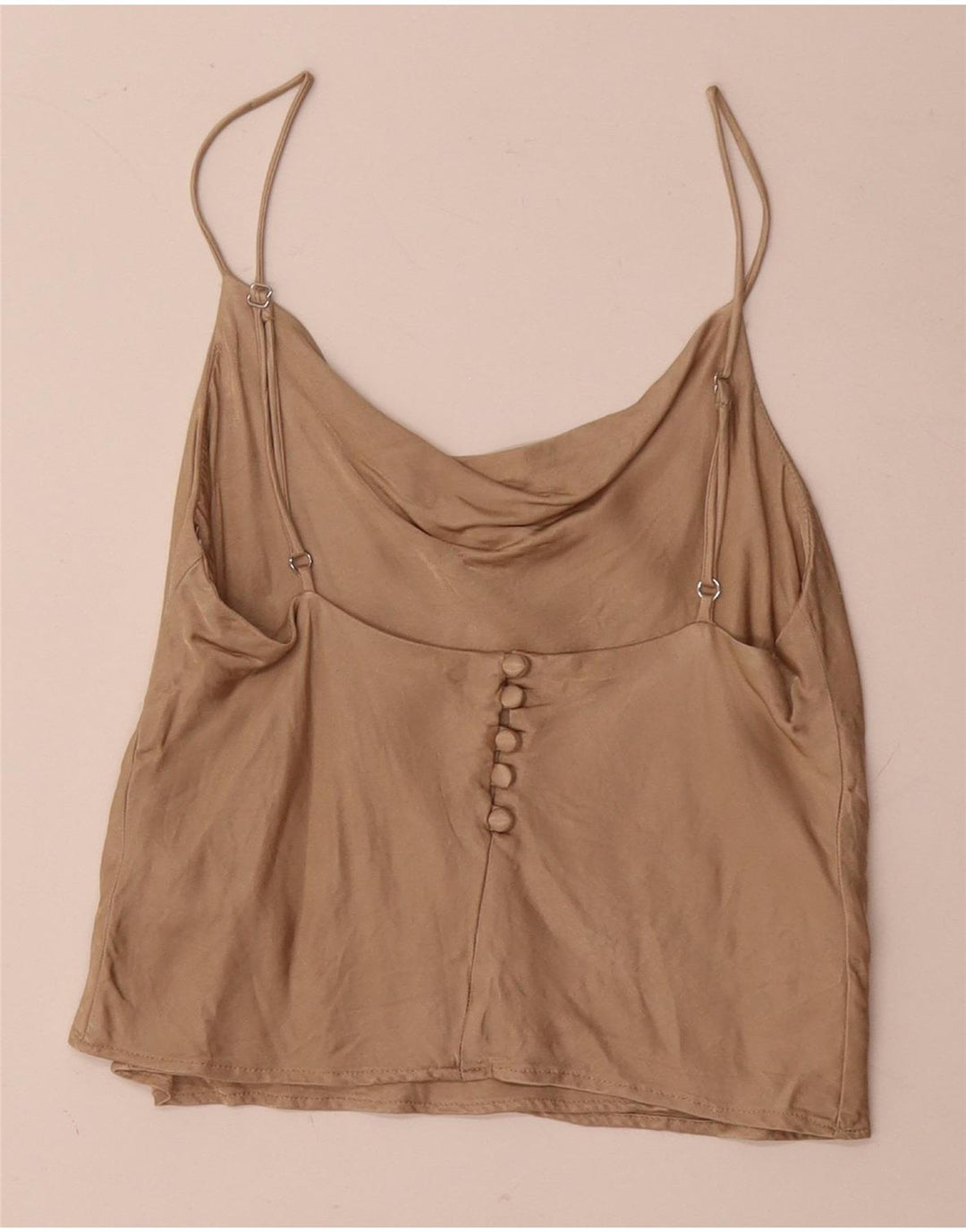 Canotta da donna Zara UK 10 piccola in viscosa beige