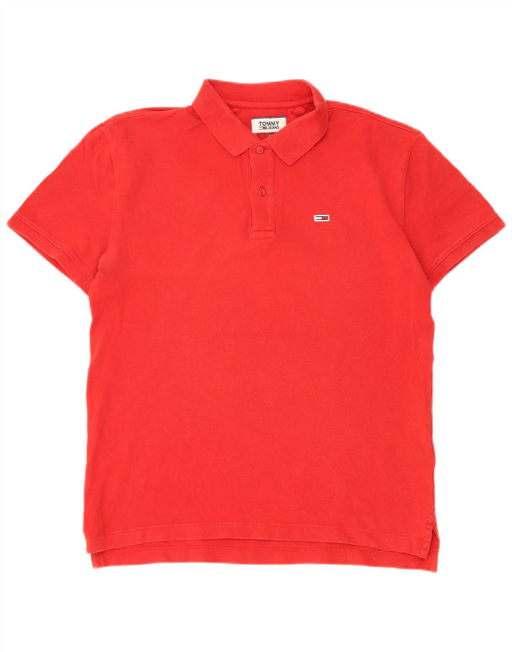 Polo da uomo Tommy Hilfiger in cotone rosso medio