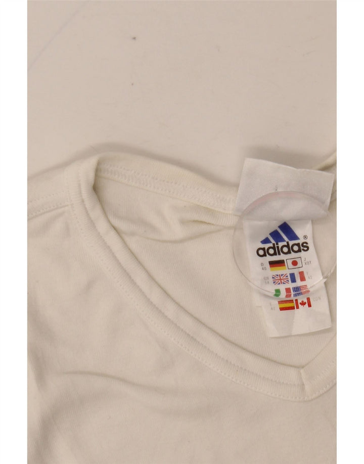 T-shirt da donna ADIDAS Top UK 14 cotone bianco medio