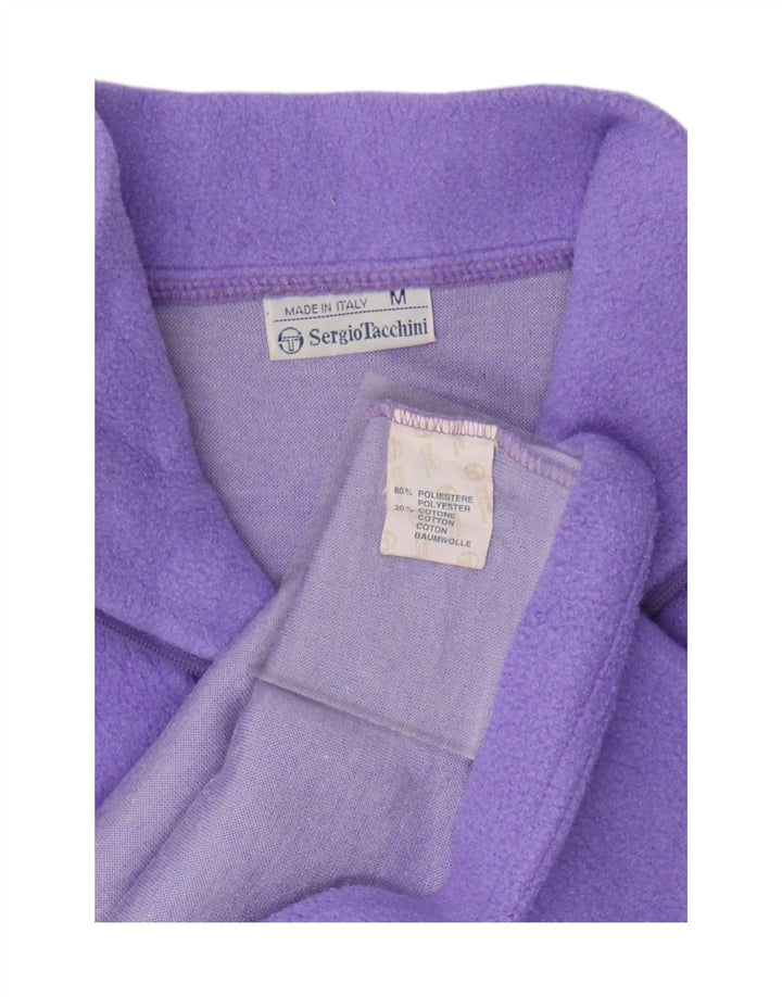 Maglione in pile da donna con collo e zip Sergio Tacchini UK 14 poliestere viola medio