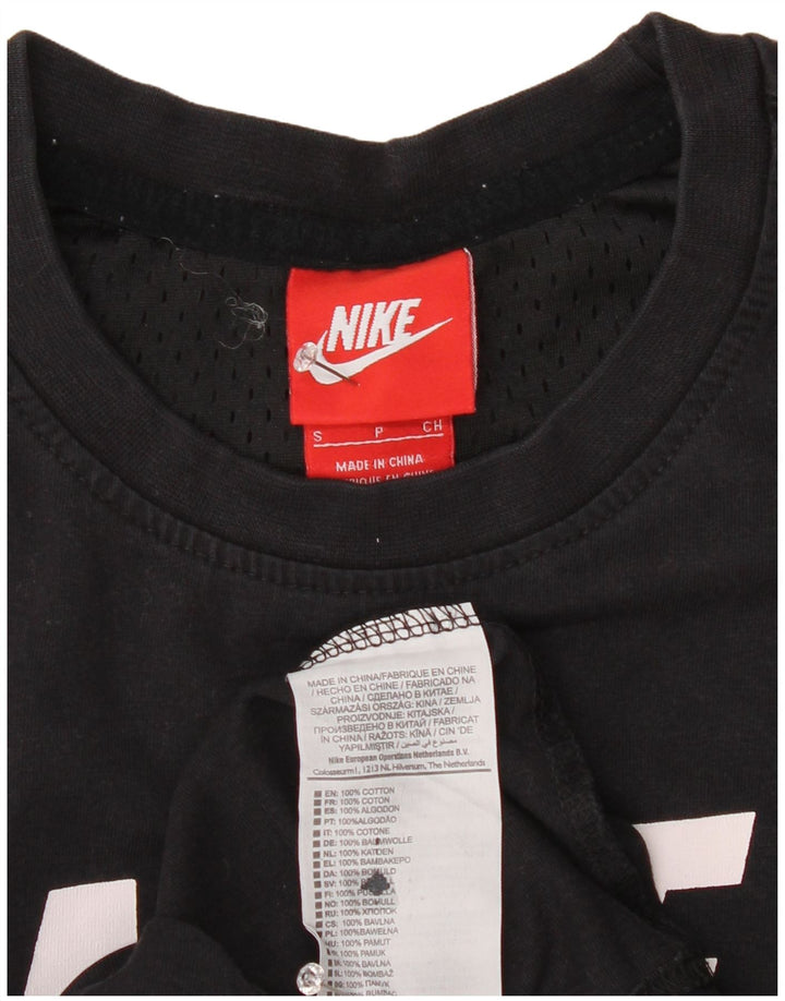 T-shirt grafica Nike Air Max da uomo, piccola, in cotone nero