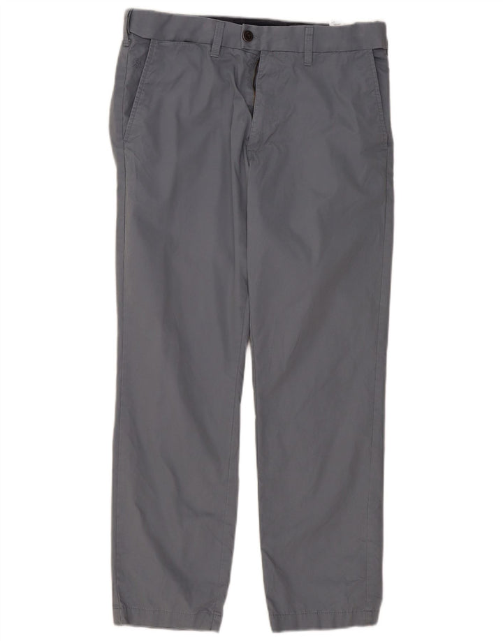 Pantaloni da abito dritti da uomo Marks & Spencer W32 L29 cotone blu
