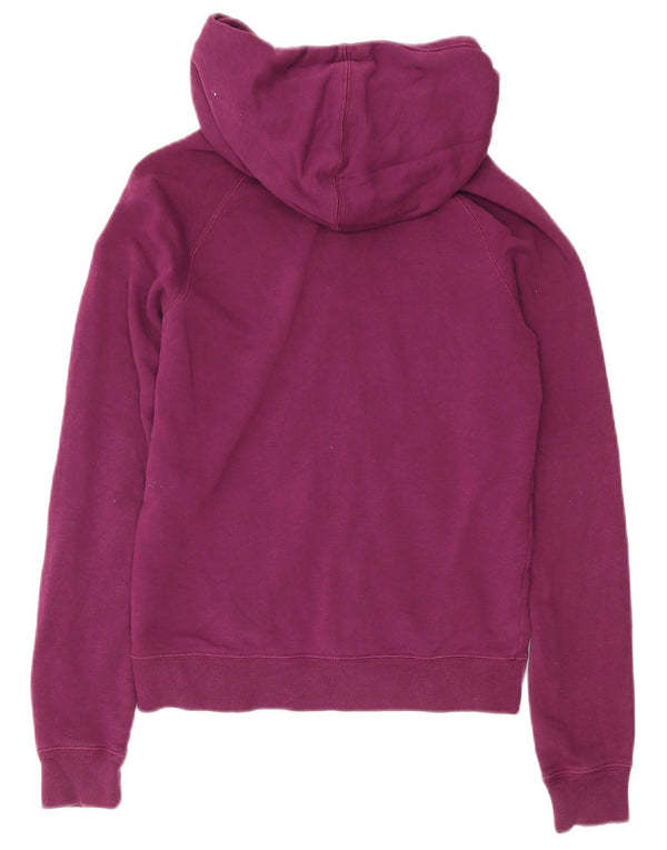 Maglione con cappuccio e zip grafica da donna NIKE UK 10 piccolo cotone viola