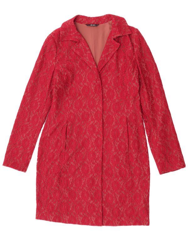 Abito Tubino Manica Lunga Donna Liu Jo IT 46 Large Bordeaux Floreale