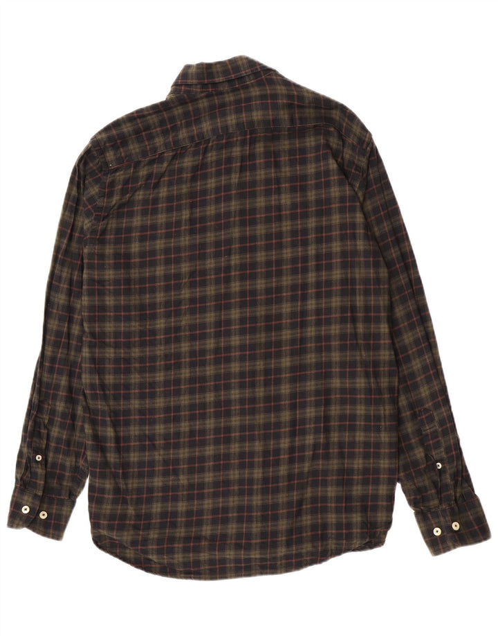 Carrera Camicia da uomo in flanella dalla vestibilità regolare, grande motivo kaki