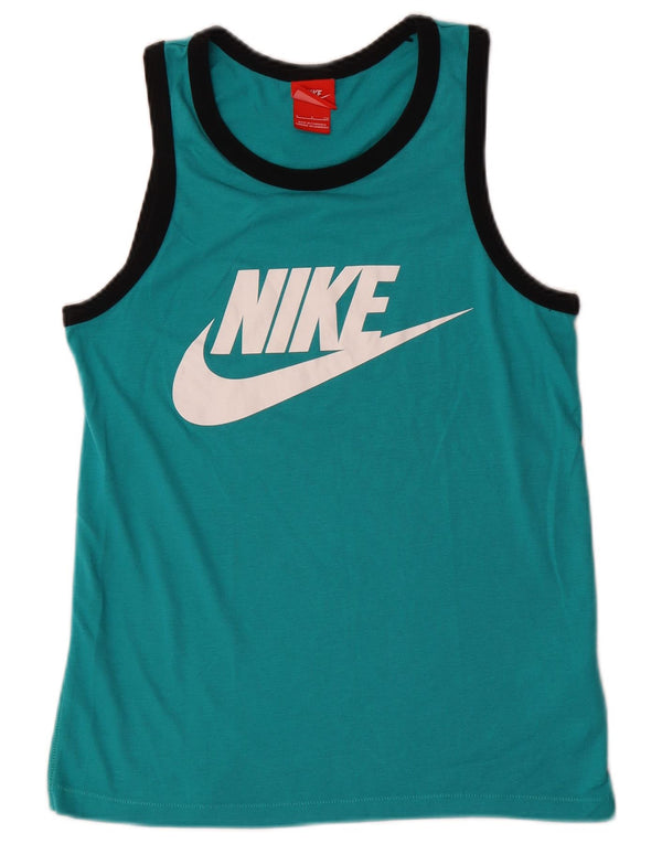Canotta grafica Nike da uomo, piccola, in poliestere turchese