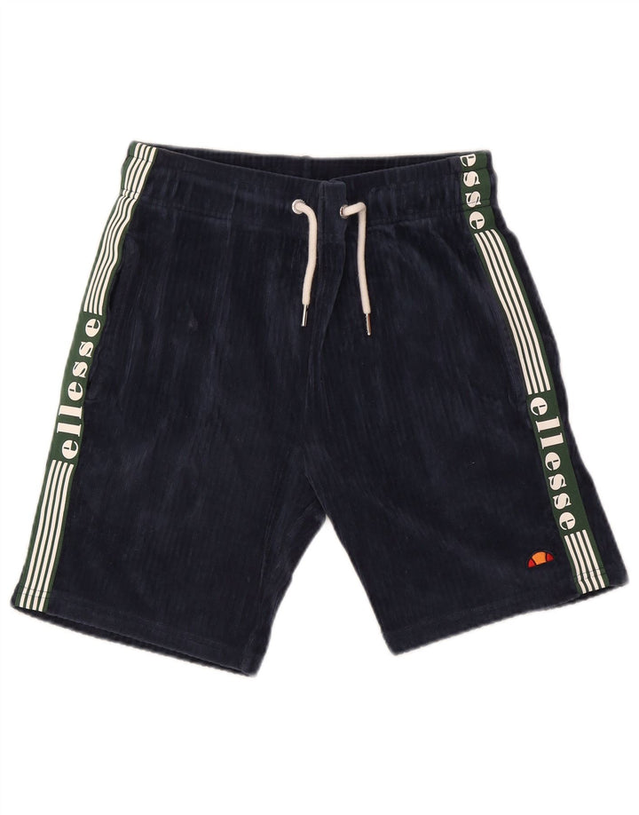Pantaloncini sportivi grafici da uomo Ellesse piccoli in cotone blu navy