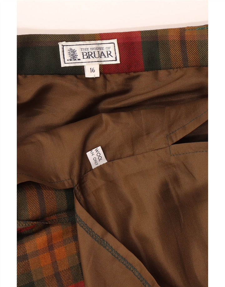 THE HOUSE OF BRUAR Gonna a trapezio da donna UK 16 Grande W33 scozzese rosso