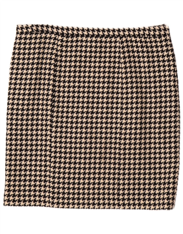Gonna dritta da donna VINTAGE W36 XL pied de poule nera
