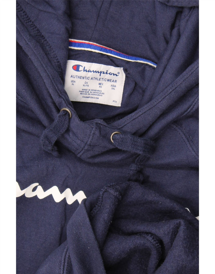 Felpa con cappuccio grafica da uomo Champion XL blu navy