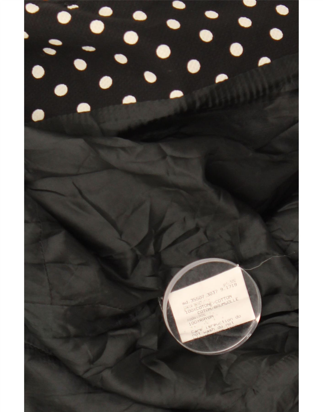 Giacca blazer a maniche corte da donna VINTAGE UK 12 media a pois neri