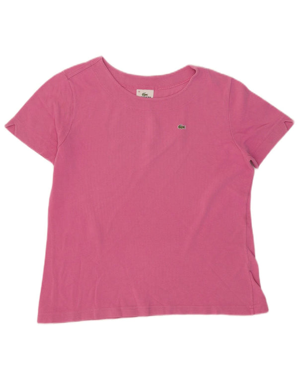 T-shirt da donna Lacoste taglia superiore 48 XL cotone rosa