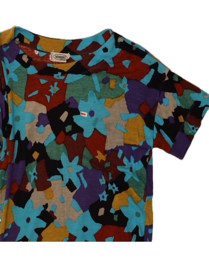 MISSONI Womens Abstract Pattern T-Shirt Top UK 10 Small Multicoloured Vintage Missoni and Second-Hand Missoni from Messina Hembry 