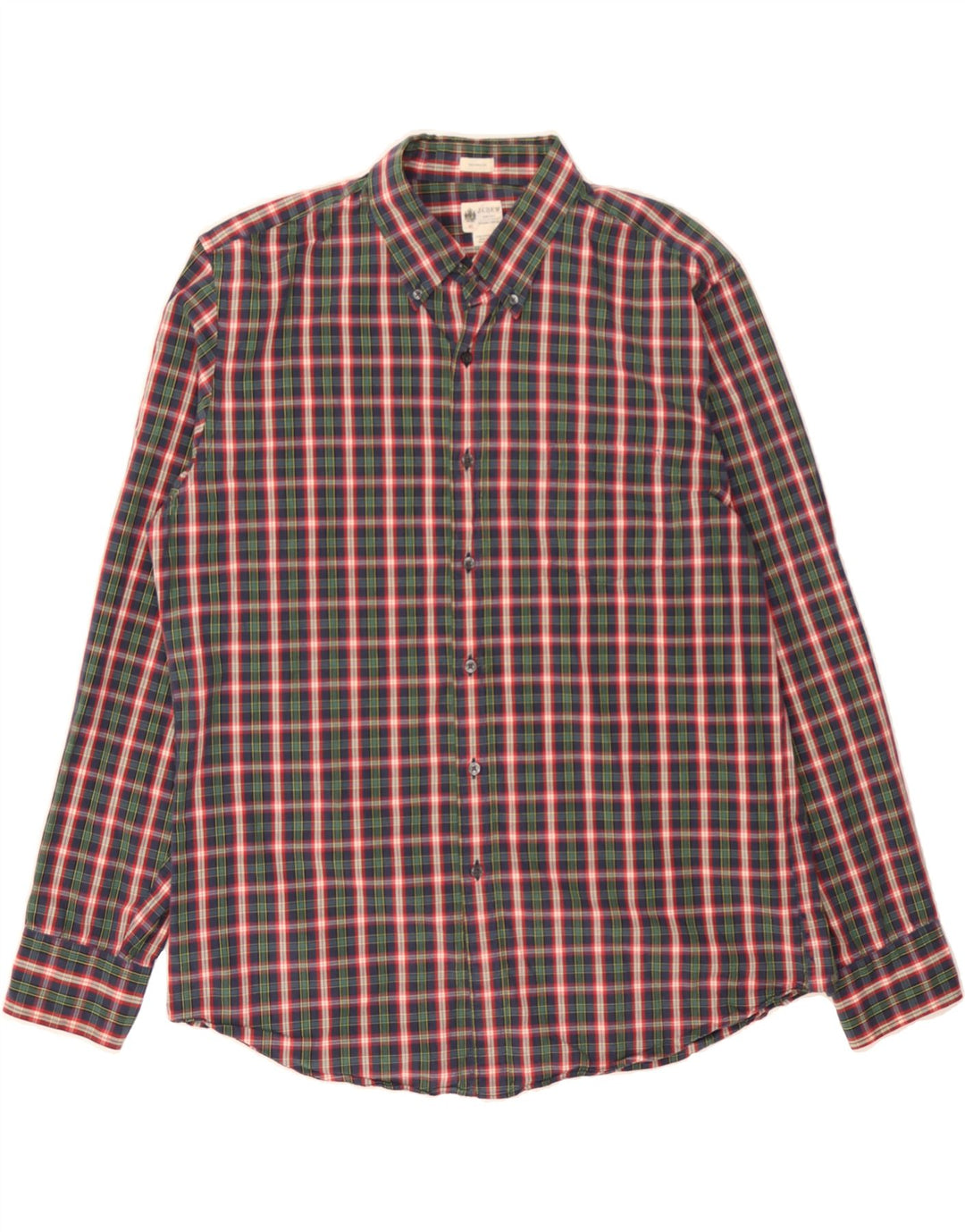 J. CREW Mens Shirt XL Green Check Cotton Vintage J. Crew and Second-Hand J. Crew from Messina Hembry 