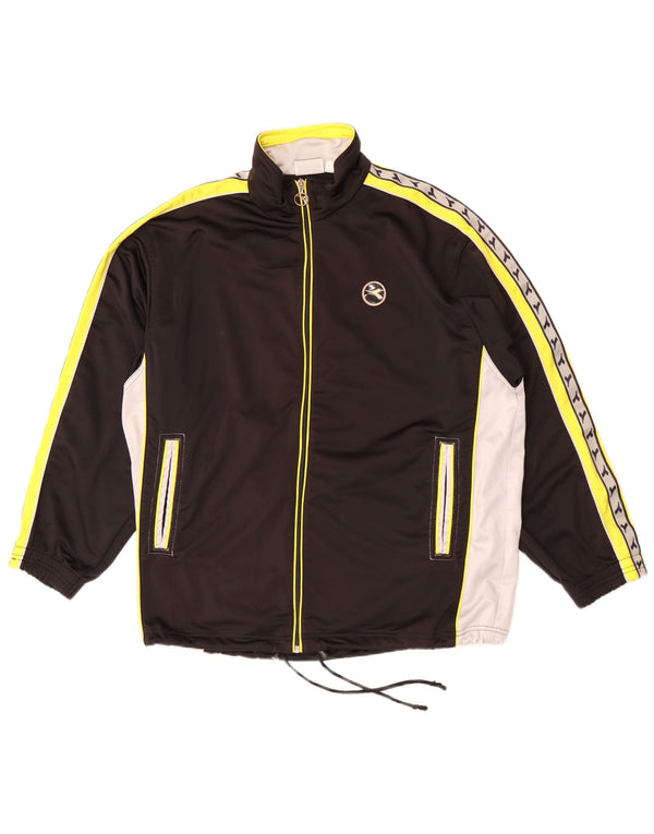Giacca da ginnastica grafica da uomo Diadora UK 38 Medium Black Colourblock