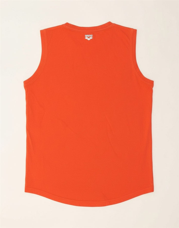 ARENA Boys Graphic Vest Top 13-14 Years Red Cotton