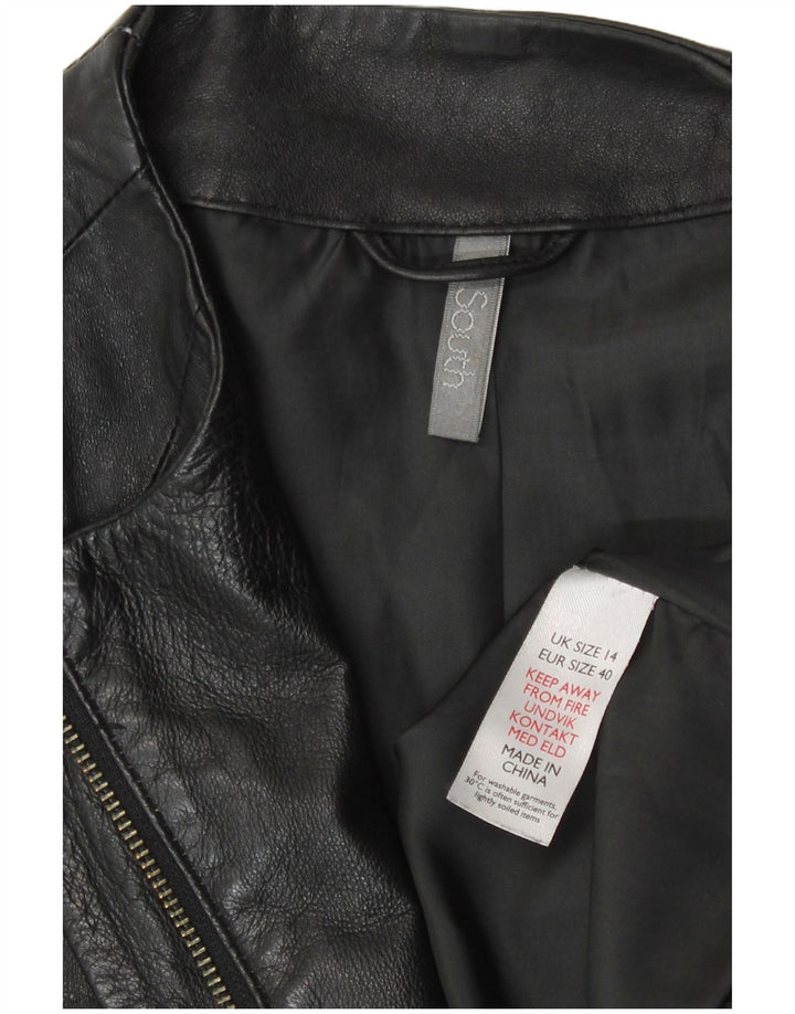 Giacca in pelle da donna South UK 14 Pelle nera media