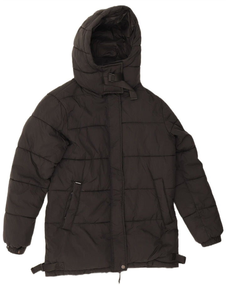 Giacca imbottita oversize con cappuccio da donna Superdry UK 8 Small Nylon nero