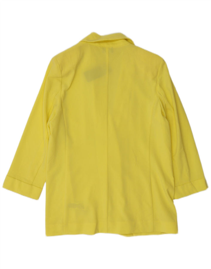 Giacca blazer aperta con maniche a 3/4 Marks & Spencer da donna UK 12 giallo medio