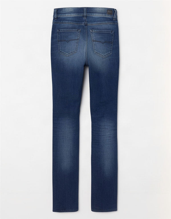Jeans slim invecchiati da donna Diesel W24 L27 cotone blu