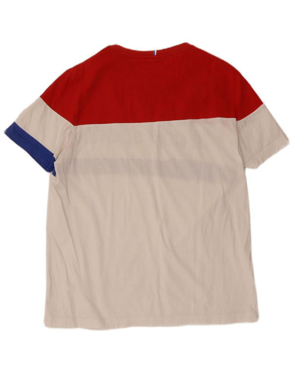T-shirt grafica da uomo Le Coq Sportif Top Large White Colourblock