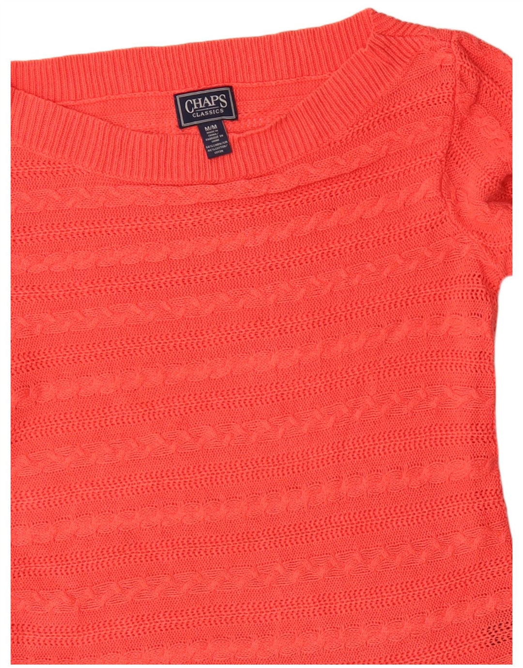 CHAPS Maglione maglione classico con scollo a barca da donna UK 12 Arancione medio