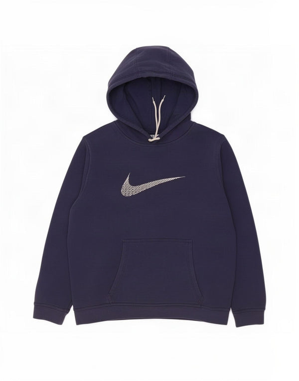 Nike Mens Graphic Hoodie Jumper XL Navy Blue Cotton
