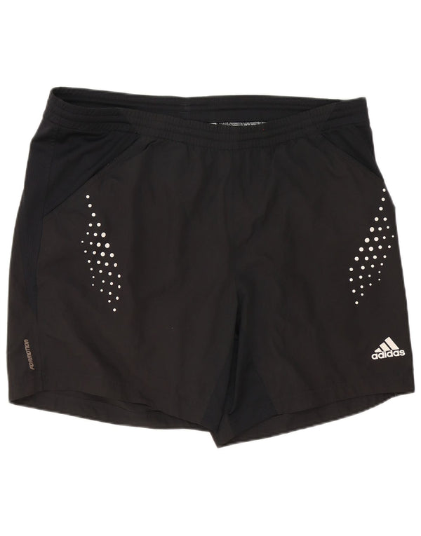 Pantaloncini sportivi Adidas Clima 365 da uomo grandi in poliestere maculato nero