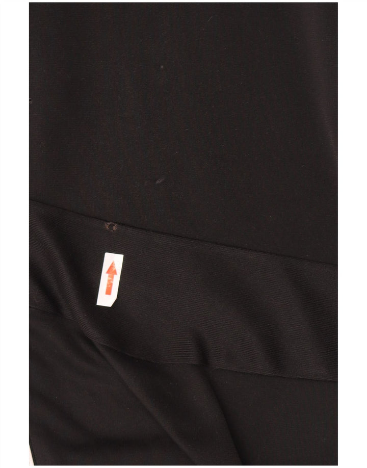 Pantaloni da tuta da uomo Adidas Large neri in poliestere a spina di pesce