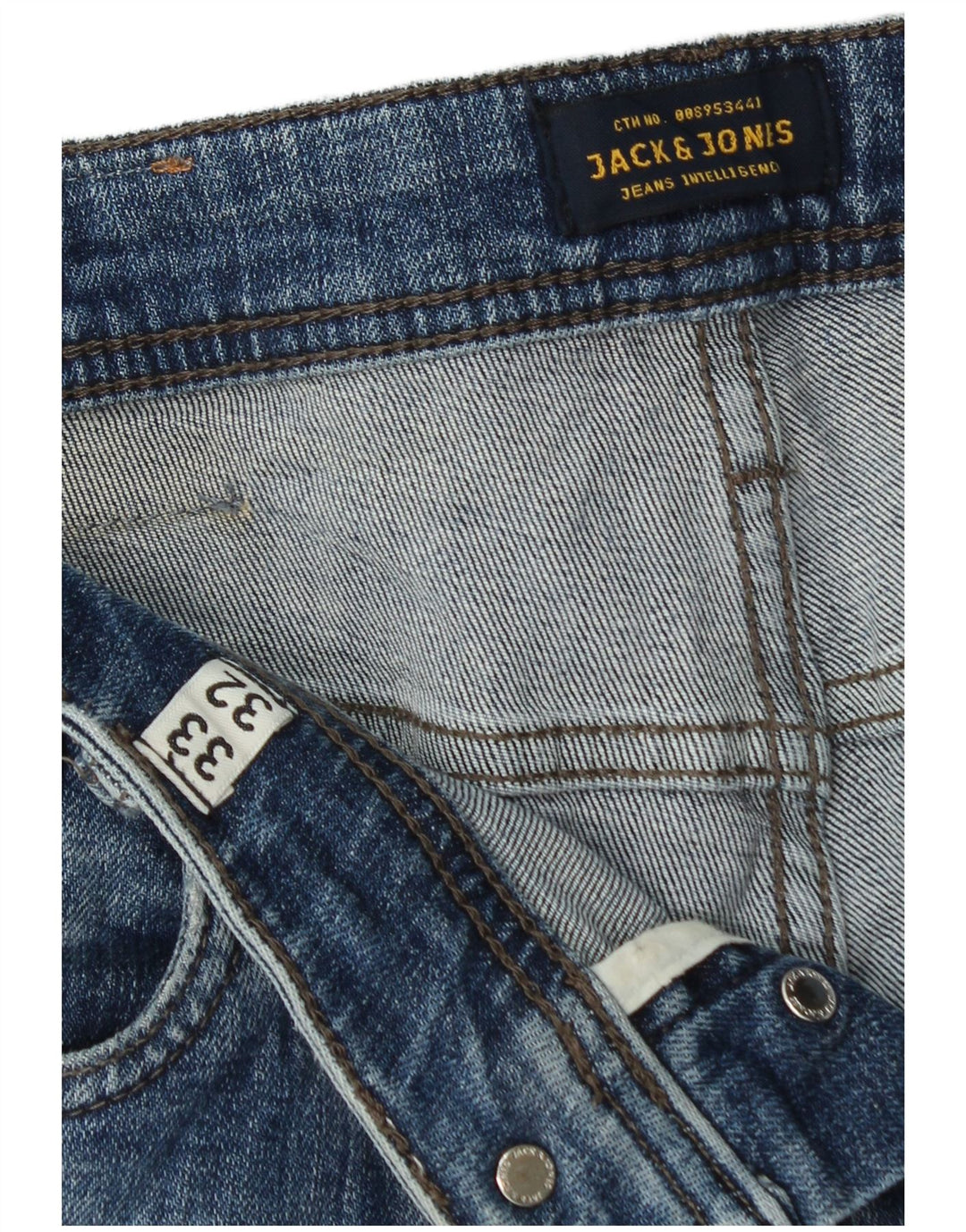 Jack & Jones Uomo GLENN Slim Jeans W33 L32 Blu