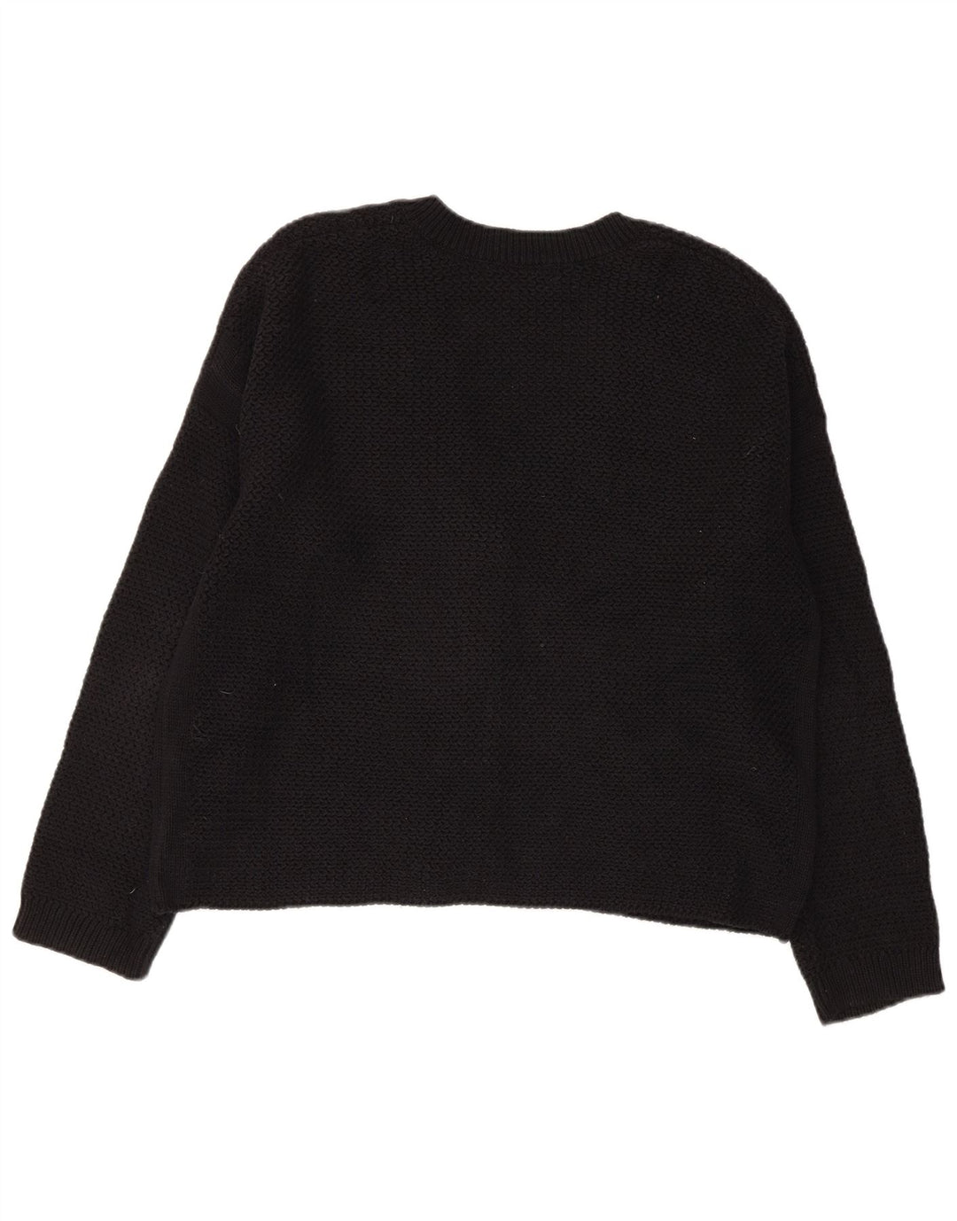 MARKS & SPENCER Maglione cardigan corto da donna UK 14 Cotone nero medio