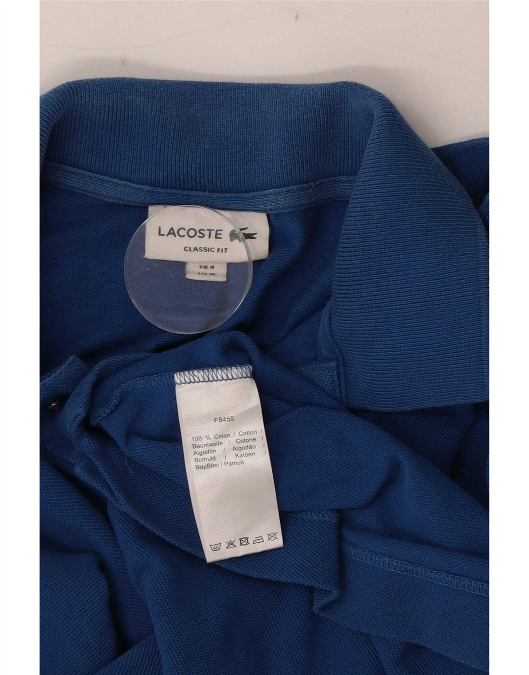 Polo da uomo Lacoste Classic Fit taglia 4 in cotone blu medio