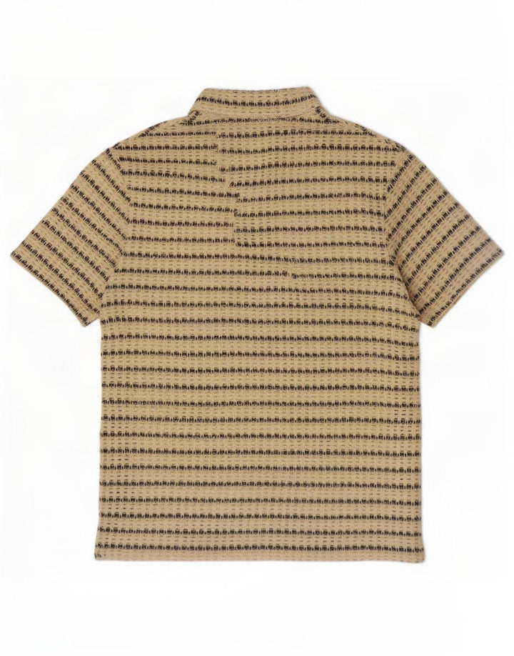 Polo trasparente da uomo Zara in cotone a righe gialle medie