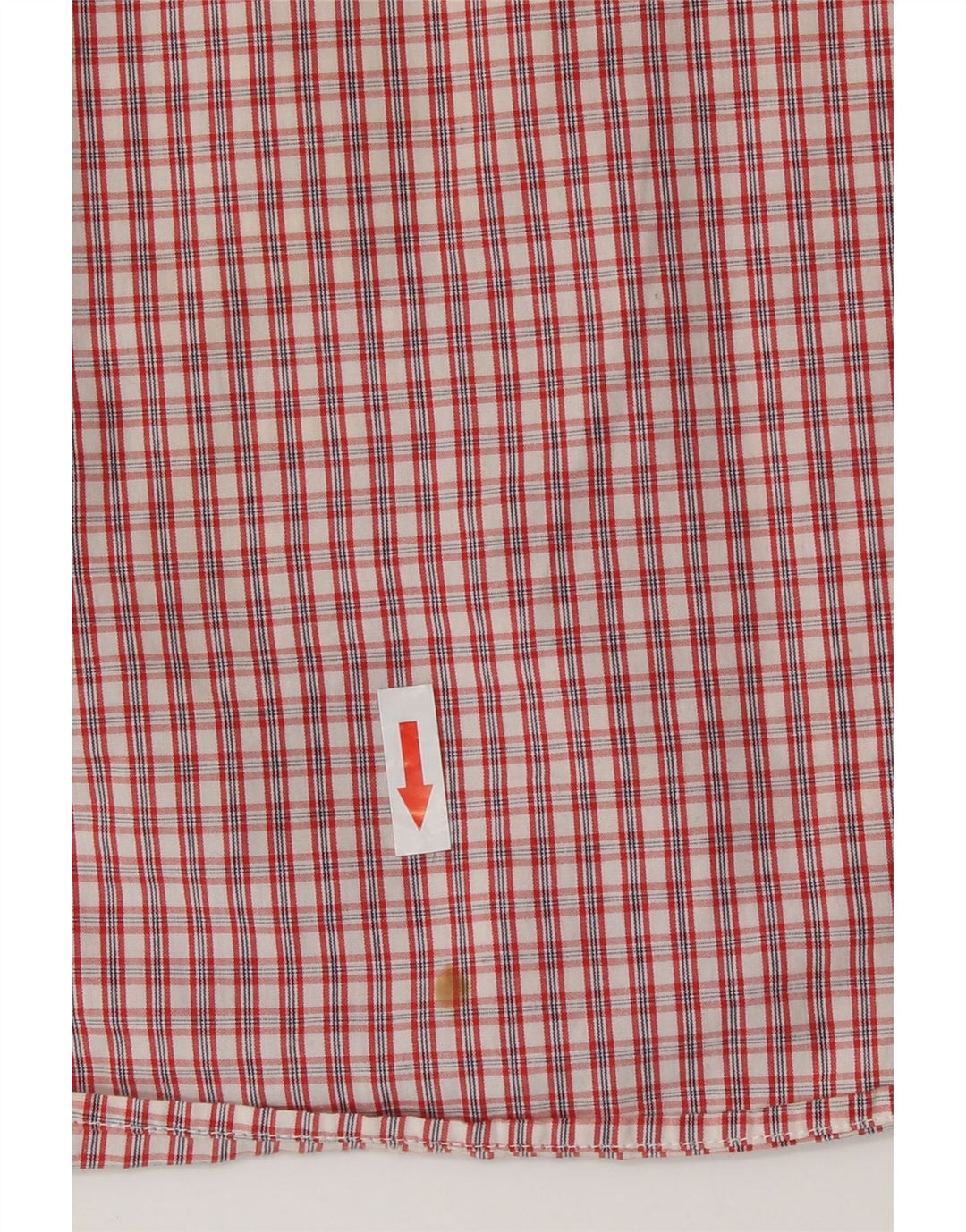 Camicia a maniche corte da uomo Benetton XL in cotone a quadri rossi