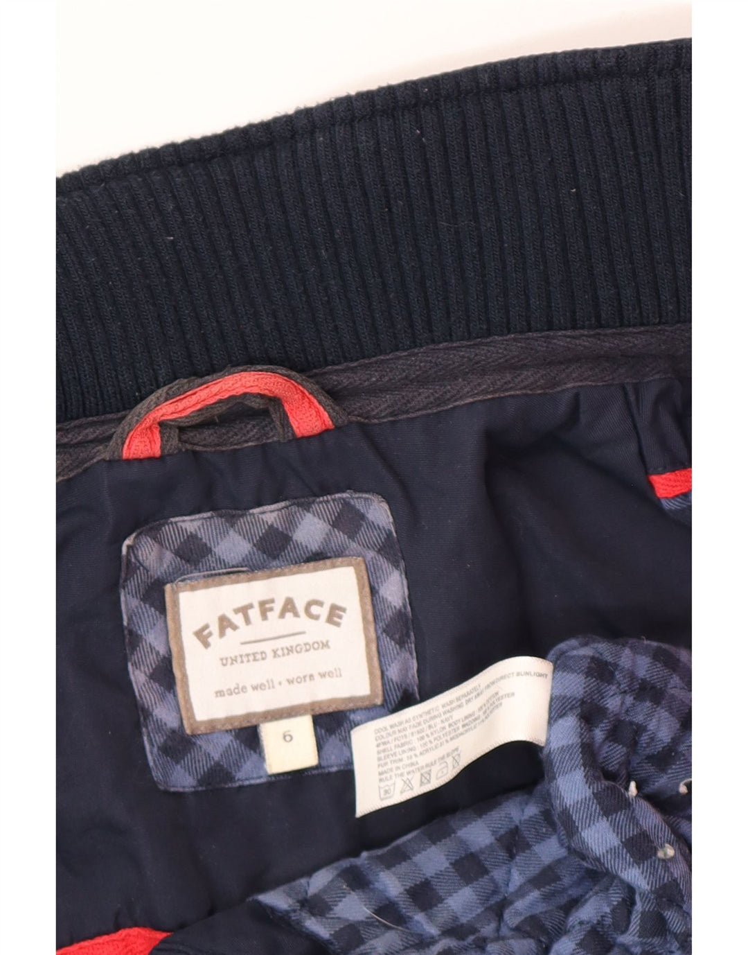 Giacca a vento da donna Fat Face UK 6 XS nylon blu navy