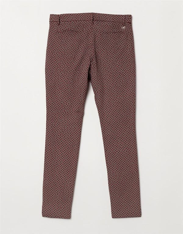 Pantaloni chino slim EMME da donna Marella W32 L31 rosso geometrico