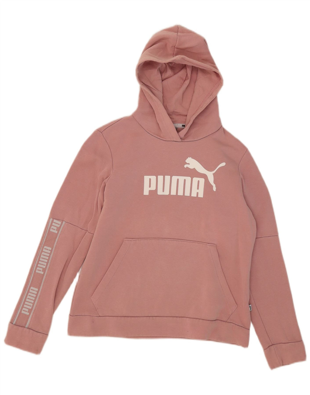 Felpa con cappuccio grafica da donna Puma UK 14 rosa medio