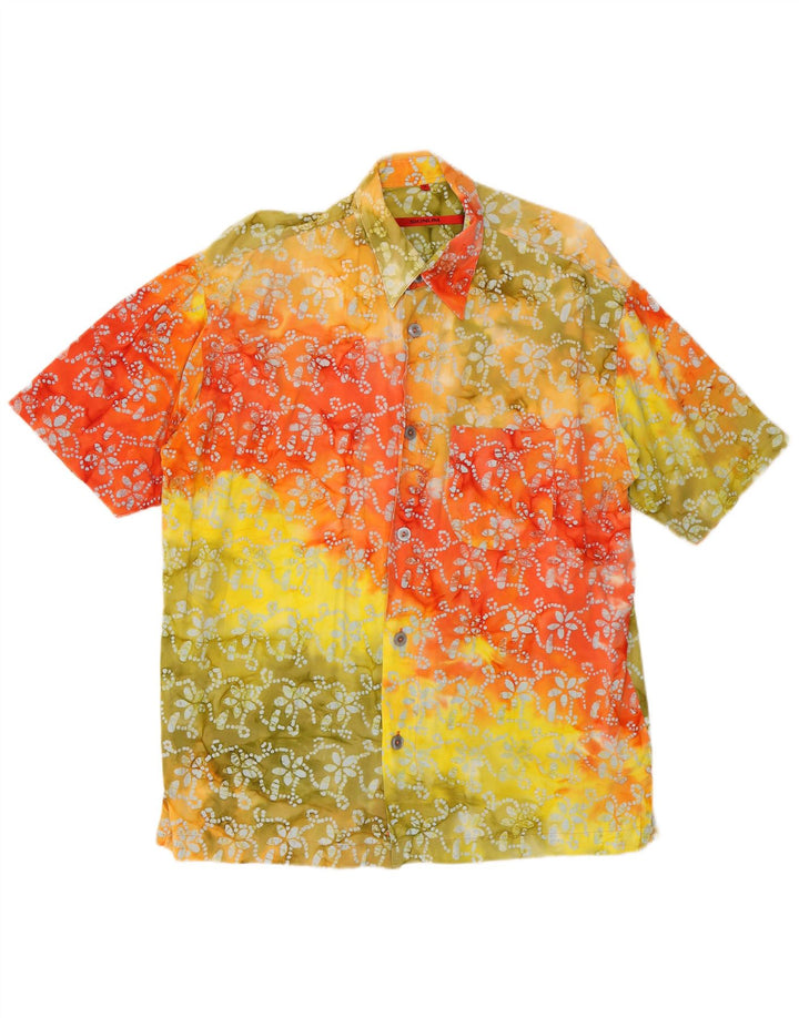 Camicia a maniche corte da uomo SIGNUM floreale medio multicolore
