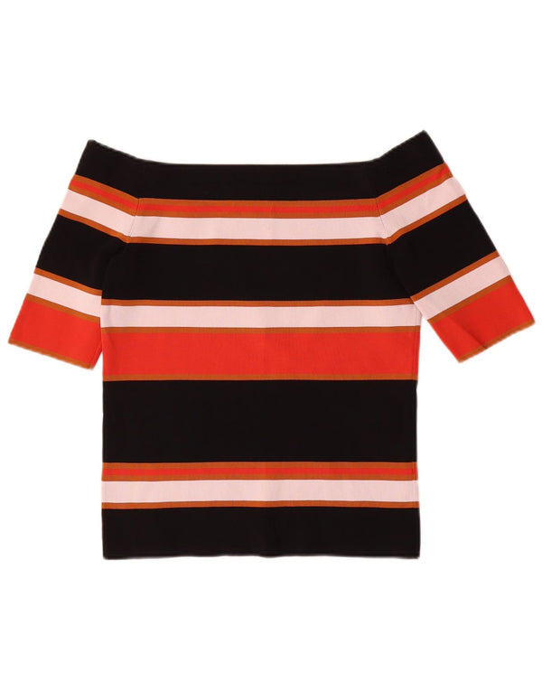 Top da donna con spalle scoperte Massimo Dutti UK 8 piccolo a righe multicolore
