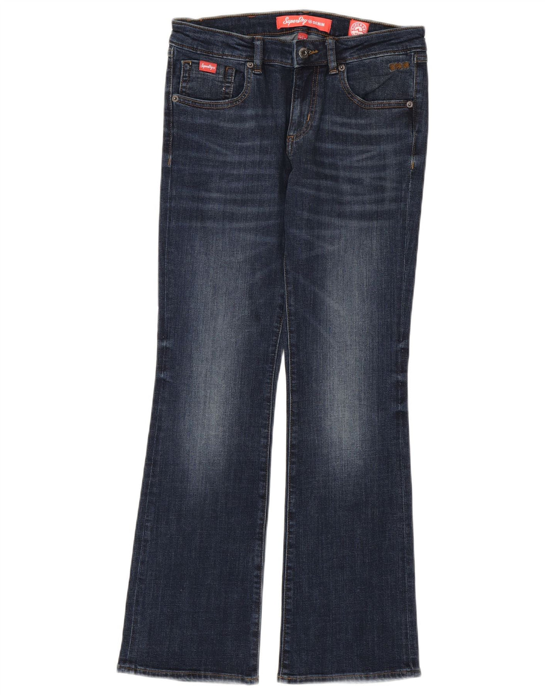 Jeans bootcut da donna SUPERDRY W28 L30 cotone blu
