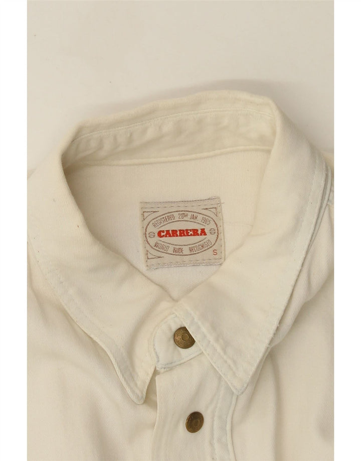 Camicia di jeans da uomo Carrera piccola bianco sporco