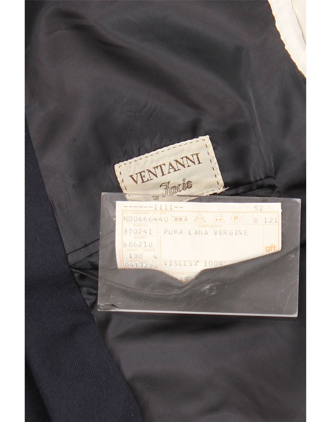 Giacca Blazer Doppiopetto Uomo FACIS IT 52 XL Blu Navy Lana Vergine