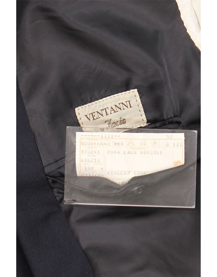 Giacca Blazer Doppiopetto Uomo FACIS IT 52 XL Blu Navy Lana Vergine