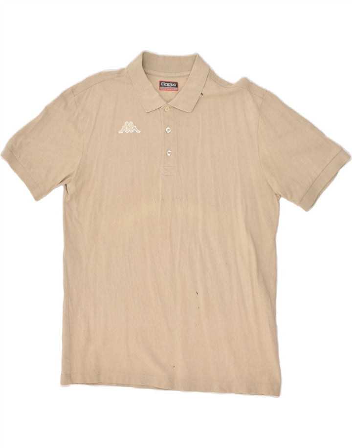 KAPPA Mens Polo Shirt XL Beige Cotton | Vintage Kappa | Thrift | Second-Hand Kappa | Used Clothing | Messina Hembry 