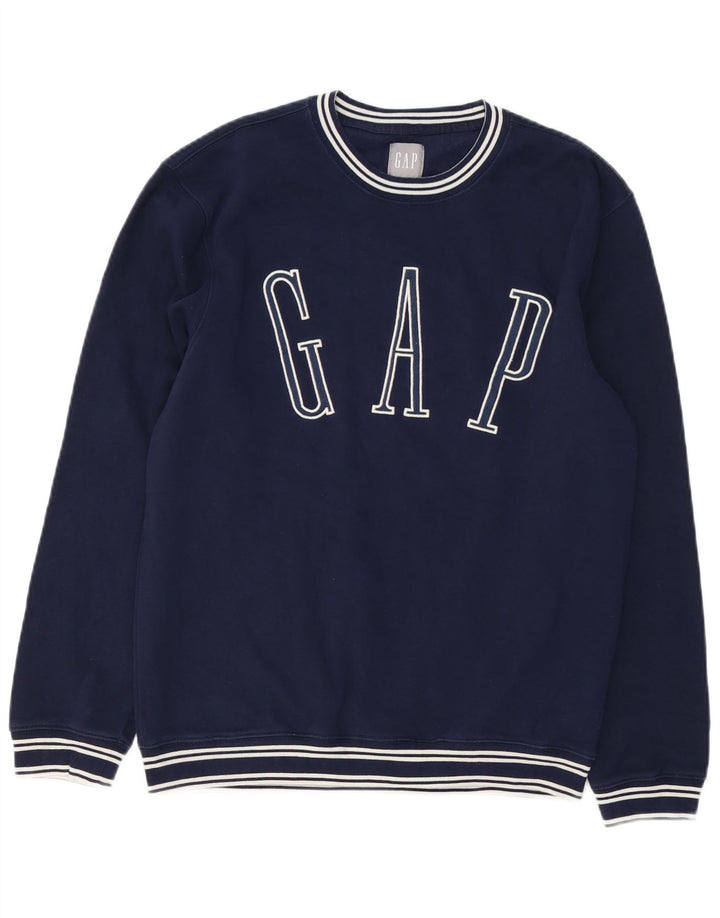 Gap Felpa grafica da uomo Maglione piccolo in cotone blu navy