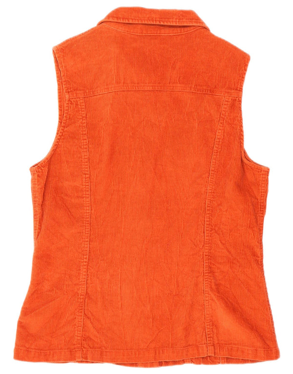 Recensione Gilet da donna in velluto a coste UK 18 XL cotone arancione