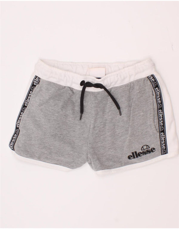 Pantaloncini sportivi grafici per ragazze Ellesse 8-9 anni in cotone color block grigio