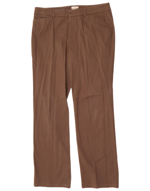 Pantaloni casual dritti da donna Dockers Ideal Fit US 16 2XL W36 L34 Marrone