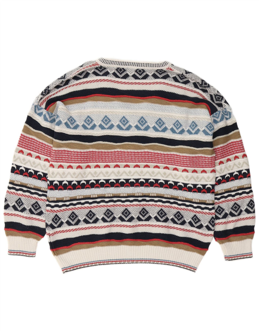Maglione da uomo con scollo a V VINTAGE IT 48 Fair Isle medio multicolore
