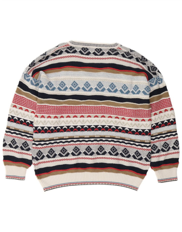 Maglione da uomo con scollo a V VINTAGE IT 48 Fair Isle medio multicolore